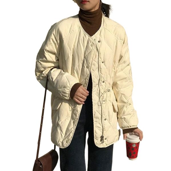 women's down & parkas 2021 autumn winter women jacket cotton korean style loose waist warm coat female outerwear cardigan 5905 54xk#, Black
women's down & parkas 2021 autumn winter women jacket cotton korean style loose waist warm coat female outerwear cardigan 5905 54xk#, Black