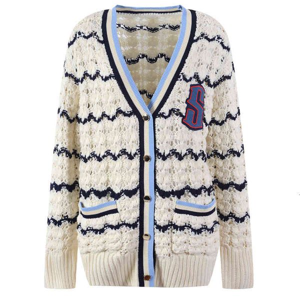 women's knits tees college style hook flower stripe hollow out knitted cardigan early spring french casual coat 9v69, White
women's knits tees college style hook flower stripe hollow out knitted cardigan early spring french casual coat 9v69, White