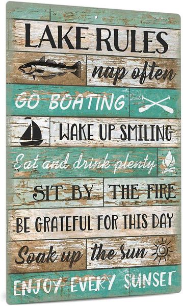lake rules decor, country lake house decor for farmhouse, cabin, beach, bar, 12x8 inches aluminum metal wall sign - go boating
lake rules decor, country lake house decor for farmhouse, cabin, beach, bar, 12x8 inches aluminum metal wall sign - go boating