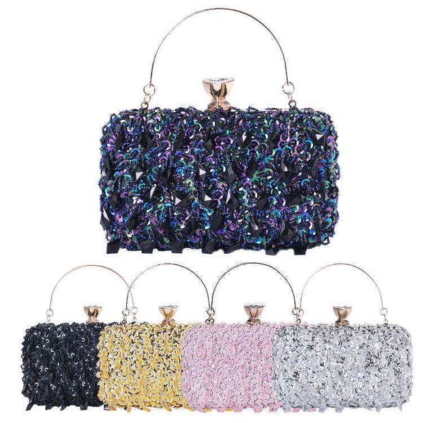 nxy evening bags handmade double- faced beading sequined women chains messenger phone purse wedding bride handbag clutches 220506
nxy evening bags handmade double- faced beading sequined women chains messenger phone purse wedding bride handbag clutches 220506