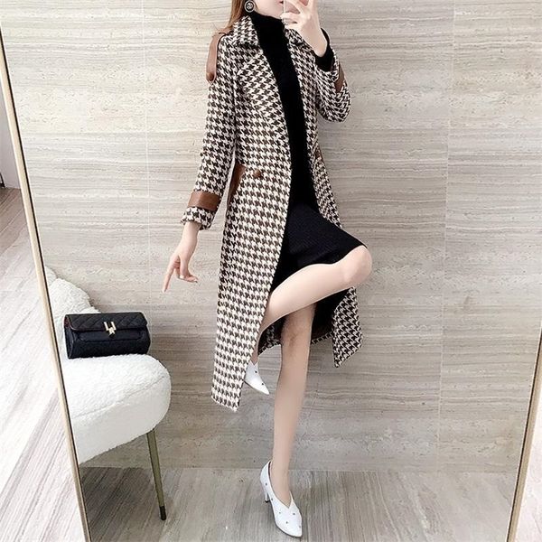 plaid woolen coat women coats and jackets winter casacos de inverno feminino ladies coats long tweed overcoat korean clothes lj200928, Black
plaid woolen coat women coats and jackets winter casacos de inverno feminino ladies coats long tweed overcoat korean clothes lj200928, Black