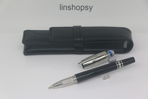 classi roller pen with blue crystal head cover lattice stainless steel silver/grey trim not1
classi roller pen with blue crystal head cover lattice stainless steel silver/grey trim not1