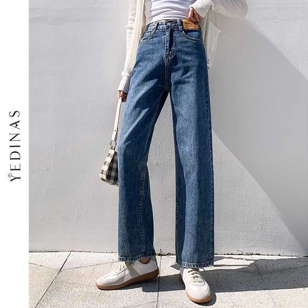 yedinas women casual high waist jeans ashion streetwear vintage wide leg denim pants blue lady harajuku straight 210527
yedinas women casual high waist jeans ashion streetwear vintage wide leg denim pants blue lady harajuku straight 210527