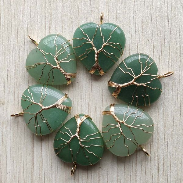 natural green aventurine stone charms tree of life gold wire wrapped love heart pendants for necklace jewelry marking wholesale, Bronze;silver
natural green aventurine stone charms tree of life gold wire wrapped love heart pendants for necklace jewelry marking wholesale, Bronze;silver