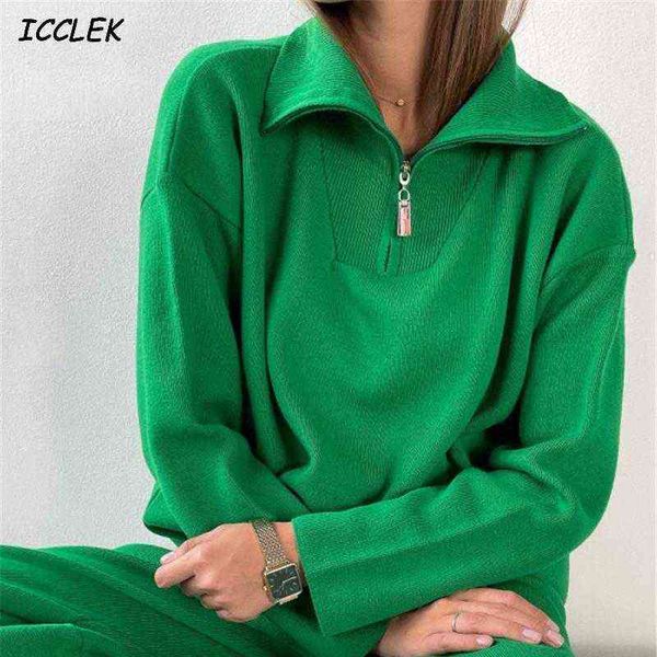 women's tracksuit green knitted suit two piece set women polo collar sweatshirt trouser suits spring knitting casual sportswear t220729, Gray
women's tracksuit green knitted suit two piece set women polo collar sweatshirt trouser suits spring knitting casual sportswear t220729, Gray