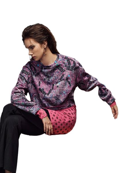 x ragless letter graphic drop shoulder pullover y7ku#, Black
