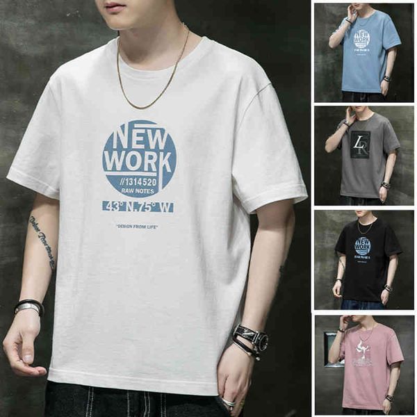 short t-shirt pure cotton brand half sleeve student summer 2022 new men's fashion clothes t-shirt, Black;brown
short t-shirt pure cotton brand half sleeve student summer 2022 new men's fashion clothes t-shirt, Black;brown