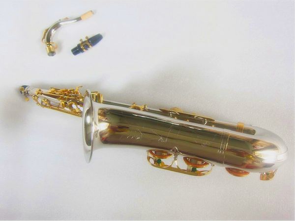 new tenor saxophone musical instruments bb nickel silver plated tube gold key sax with case mouthpiec
new tenor saxophone musical instruments bb nickel silver plated tube gold key sax with case mouthpiec