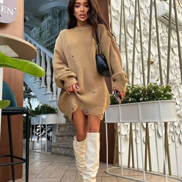 2021 autumn winter y2k mini knitted women dress sweater oversize long sleeve o neck green fashion hole party dresses mother's days gift, White;black
2021 autumn winter y2k mini knitted women dress sweater oversize long sleeve o neck green fashion hole party dresses mother's days gift, White;black