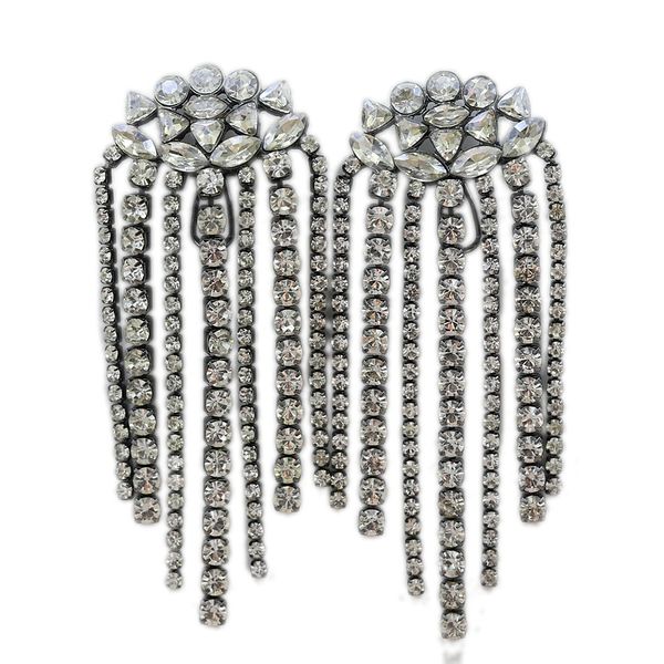 stud z home light black gem chain tassel earrings luxury zircon eardrop tide domineering earrings aura complete accessories, Golden;silver
stud z home light black gem chain tassel earrings luxury zircon eardrop tide domineering earrings aura complete accessories, Golden;silver