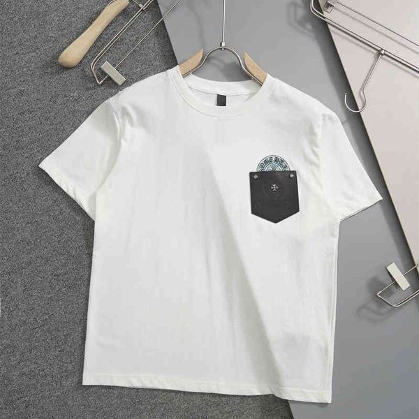 factory online export designer brand short sleeves ch spring summer 2022 new lovers print leather patchwork pocket sleeve t-shirt, White
factory online export designer brand short sleeves ch spring summer 2022 new lovers print leather patchwork pocket sleeve t-shirt, White