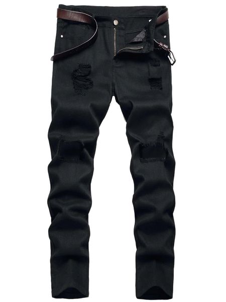 men ripped jeans without belt z9zh#, Blue