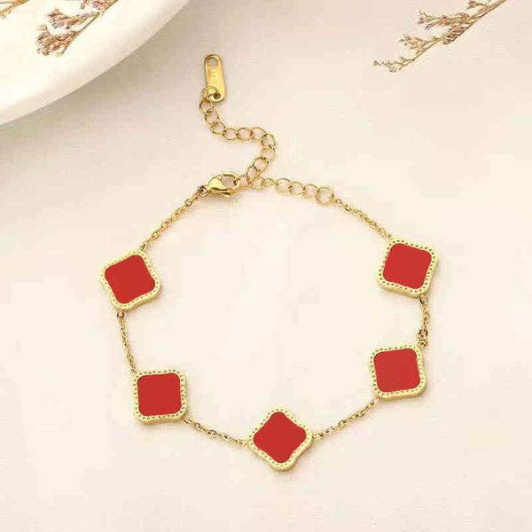 luxury jewelry v an charm bracelets women designer bracelet clover chain fashion accessories, Golden;silver
luxury jewelry v an charm bracelets women designer bracelet clover chain fashion accessories, Golden;silver