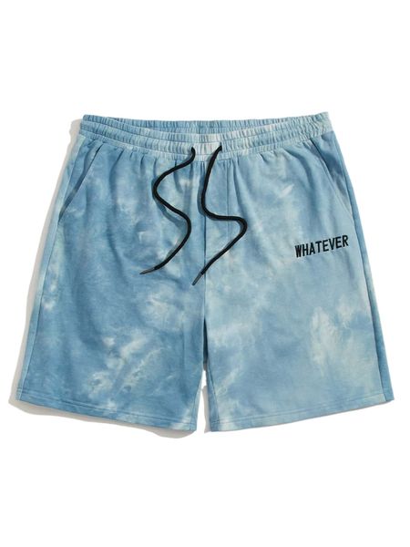 men tie dye letter embroidery drawstring waist shorts w9bd#, White;black
men tie dye letter embroidery drawstring waist shorts w9bd#, White;black