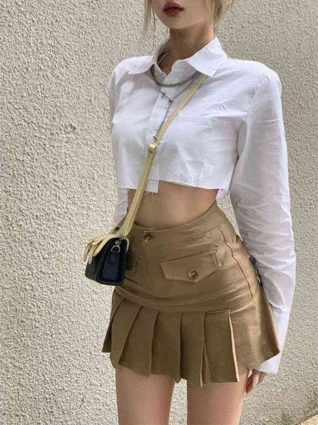 houzhou pleated micro skirt women korean fashion casaul button pocket patchwork high waist a-line mini skirt streetwear t220819, Black
houzhou pleated micro skirt women korean fashion casaul button pocket patchwork high waist a-line mini skirt streetwear t220819, Black