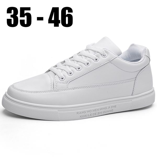 white fashion school men s casual shoes leather sneaker big size walking non slip designer men 220808, Black
white fashion school men s casual shoes leather sneaker big size walking non slip designer men 220808, Black