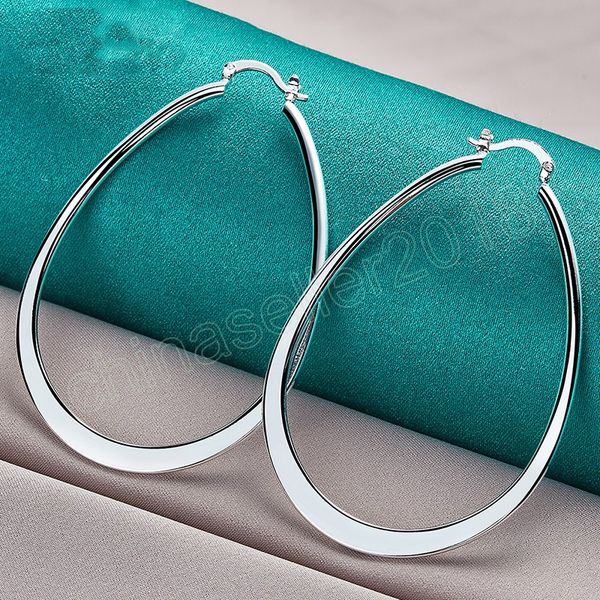 925 sterling silver smooth big u circle hoop earring women party gift fashion charm wedding jewelry, Golden;silver
925 sterling silver smooth big u circle hoop earring women party gift fashion charm wedding jewelry, Golden;silver