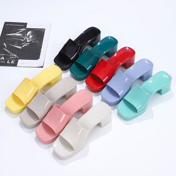 2022 woman rubber high heels platform slide sandal platform slipper pink green candy colors outdoor womens beach slides slippers flip flops, Black
2022 woman rubber high heels platform slide sandal platform slipper pink green candy colors outdoor womens beach slides slippers flip flops, Black