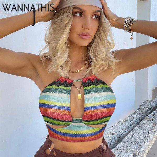 knit y2k rainbow stripe v-neck lace up kawaii sleeveless halter women backless summer 2022 female cropped top, White
knit y2k rainbow stripe v-neck lace up kawaii sleeveless halter women backless summer 2022 female cropped top, White