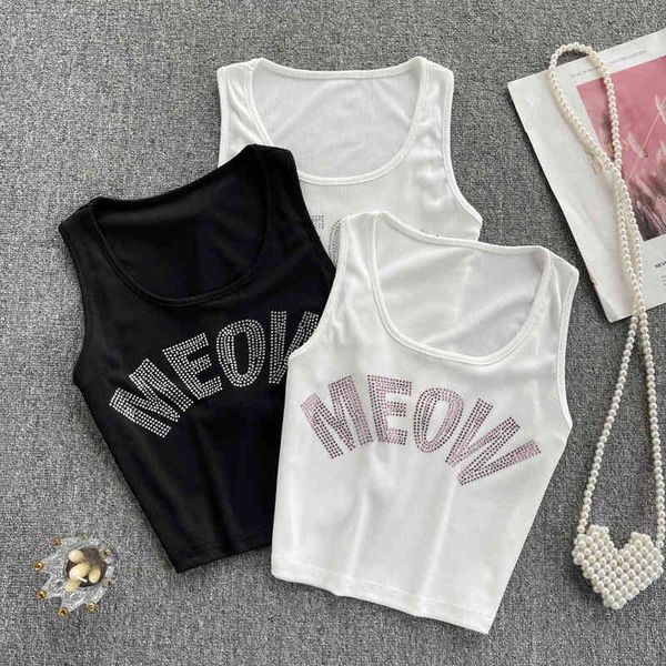 women's tanks camis korean fashion letter diamond sleeveless vest for women to wear out in summer 2022 slim fit short temperament trend, White
women's tanks camis korean fashion letter diamond sleeveless vest for women to wear out in summer 2022 slim fit short temperament trend, White