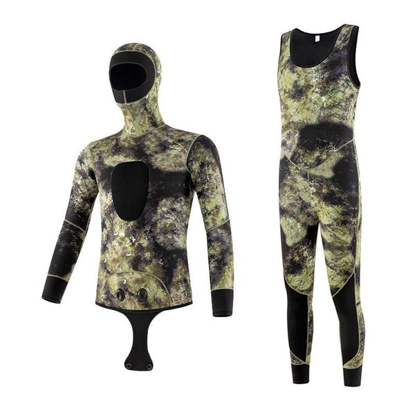 women's swimwear 3mm camouflage wetsuit long sleeve fission hooded 2 pieces of neoprene submersible suit for men keep warm waterproof d, White;black
women's swimwear 3mm camouflage wetsuit long sleeve fission hooded 2 pieces of neoprene submersible suit for men keep warm waterproof d, White;black