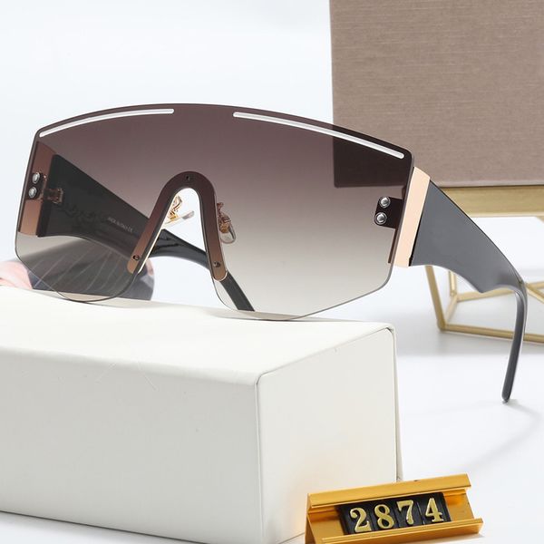 new popular mens and womens luxury designer sunglasses 2874 special fashion catwalk party beach p cool one-piece goggles uv protection with, White;black
new popular mens and womens luxury designer sunglasses 2874 special fashion catwalk party beach p cool one-piece goggles uv protection with, White;black