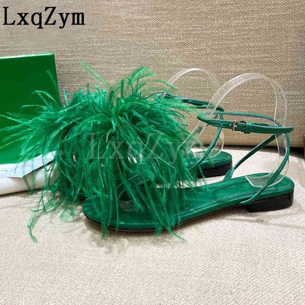 sandals summer colored feathers woman shoes flat heel gladiator sandalias ankle strap party handmade, Black
sandals summer colored feathers woman shoes flat heel gladiator sandalias ankle strap party handmade, Black
