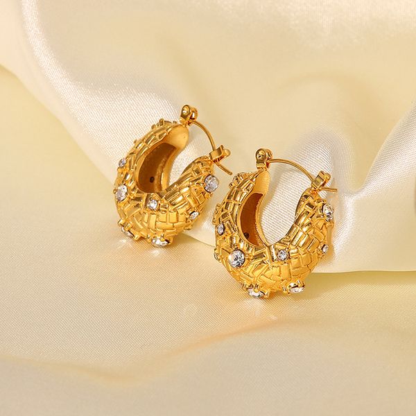 18k gold plated dangle 316l stainless steel cubic zircon clip on earring waterproof diamond inlaid hoop earring jde202086, Silver
18k gold plated dangle 316l stainless steel cubic zircon clip on earring waterproof diamond inlaid hoop earring jde202086, Silver