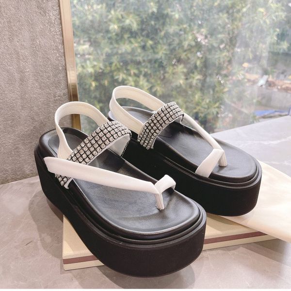 summer new thick sole flip flops sandals women crystal wedges mules slippres ladies runway casual beach party shoes mujer, Black
summer new thick sole flip flops sandals women crystal wedges mules slippres ladies runway casual beach party shoes mujer, Black
