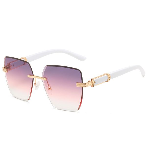 new rimless sunglasses trend square sunglasses women's fashion gradient glasses, White;black
new rimless sunglasses trend square sunglasses women's fashion gradient glasses, White;black