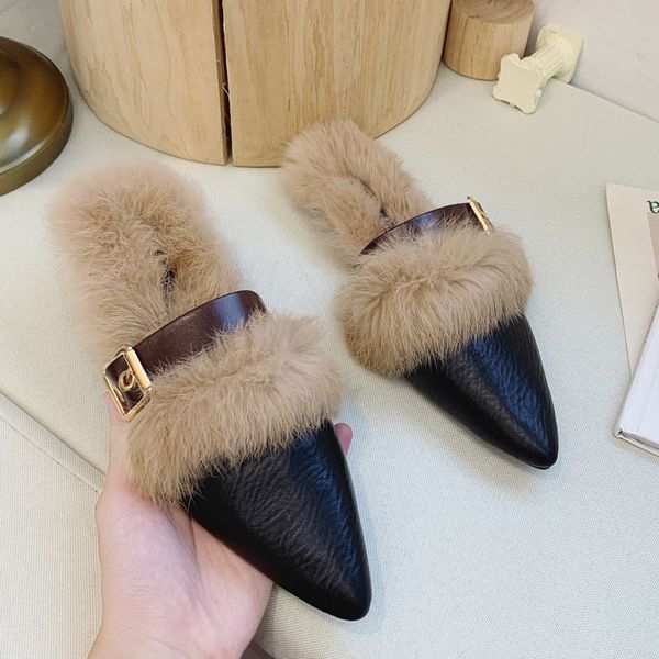 fox fur slipper mules shoes women fur slippers luxury designers flat slides fashion pointed toe loafers winter slipper woma, Black
fox fur slipper mules shoes women fur slippers luxury designers flat slides fashion pointed toe loafers winter slipper woma, Black