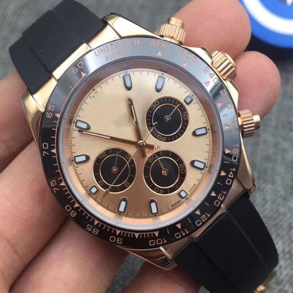3 style luxury ceramic bezel everose gold ivory color dial 116515ln 116515 no chronograph 40mm mechanical automatic mens watches r2855, Slivery;brown
3 style luxury ceramic bezel everose gold ivory color dial 116515ln 116515 no chronograph 40mm mechanical automatic mens watches r2855, Slivery;brown