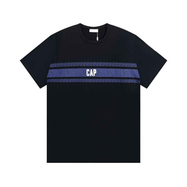 men's t-shirts round neck embroidered and printed polar style summer wear with street pure cotton 3d2, White;black
