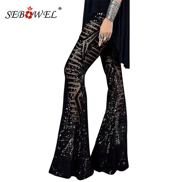 sebowel women black silver sequin glitter flare pants sequin trousers for female party dance high waist bell bottom long pants y200114, Black;white
sebowel women black silver sequin glitter flare pants sequin trousers for female party dance high waist bell bottom long pants y200114, Black;white