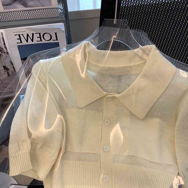 women's t-shirt yellow polo collar t-shirt short sleeve women's 2022 summer foreign style age reducing slim fit single breasted tx, White
women's t-shirt yellow polo collar t-shirt short sleeve women's 2022 summer foreign style age reducing slim fit single breasted tx, White