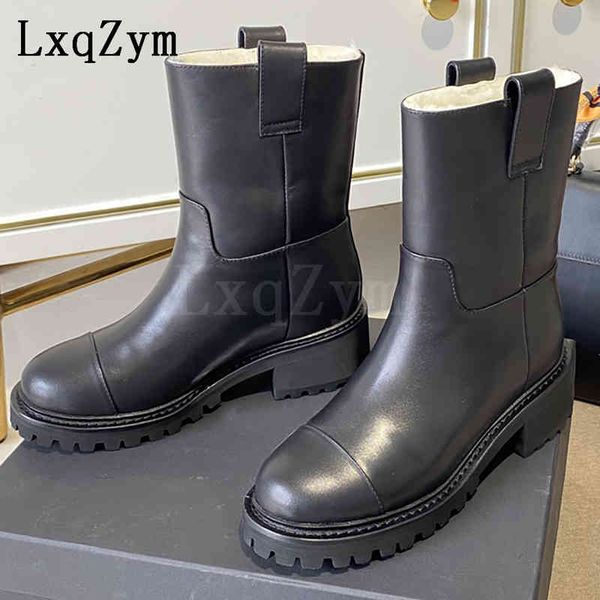 boots snow women short booties round toe thick bottom winter genuine leather warm slip on flats ankle shoes, Black
boots snow women short booties round toe thick bottom winter genuine leather warm slip on flats ankle shoes, Black