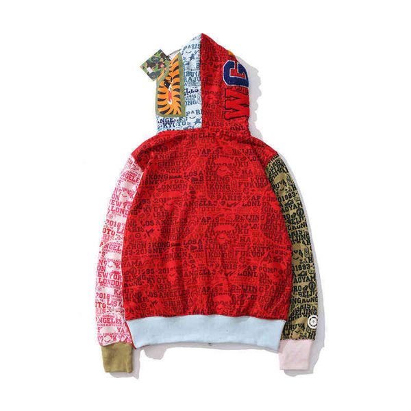factory online export new designer brand sweater 3d printing fashion bap shark head limited camouflage multi-layer splicing, Black
factory online export new designer brand sweater 3d printing fashion bap shark head limited camouflage multi-layer splicing, Black