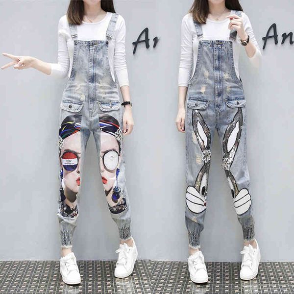 women's jumpsuits & rompers monkey in female denim, casual overalls released from cartoon animation with holes for spring women. kvk8, Black;white
women's jumpsuits & rompers monkey in female denim, casual overalls released from cartoon animation with holes for spring women. kvk8, Black;white