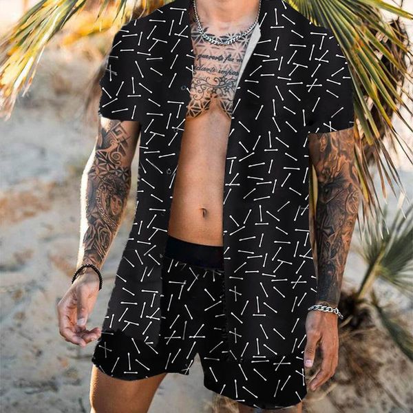 men's suits & blazers men's tracksuit 2 piece set summer print sport hawaiian suit short sleeve t shirt and shorts casual fashion, White;black
men's suits & blazers men's tracksuit 2 piece set summer print sport hawaiian suit short sleeve t shirt and shorts casual fashion, White;black