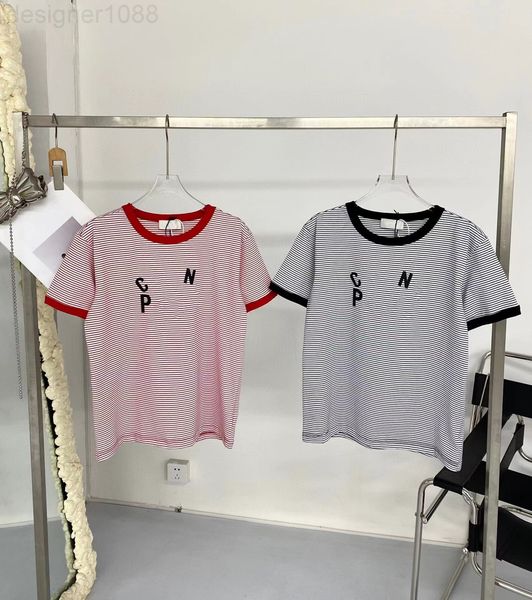 women's t-shirt designer lisa same style 22 summer new ce letter printing simple strip french oh casual contrast color round neck short, White
women's t-shirt designer lisa same style 22 summer new ce letter printing simple strip french oh casual contrast color round neck short, White