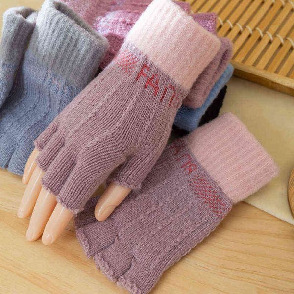autumn winter half finger gloves youth student writing soft mittens women office warm knitting fingerless gloves flexible t30 t220730, Blue;gray
autumn winter half finger gloves youth student writing soft mittens women office warm knitting fingerless gloves flexible t30 t220730, Blue;gray