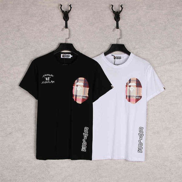 summer trendy plaid print men's and women's couple's large loose short sleeve t-shirt, White;black
summer trendy plaid print men's and women's couple's large loose short sleeve t-shirt, White;black