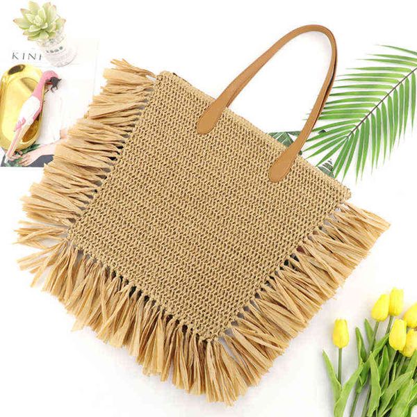 shopping bags summer woven casual women handbag straw paper beach ladies tote shopper tassel rattan female shoulder large girls purse 220318
shopping bags summer woven casual women handbag straw paper beach ladies tote shopper tassel rattan female shoulder large girls purse 220318
