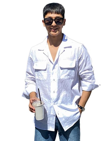 dazy men button front flap pocket shirt e8dk#, White;black
