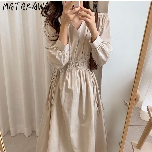 slim waist long sleeve womens dress fashion solid color korean vneck vestidos aline dresses for women 210506, Black;gray
slim waist long sleeve womens dress fashion solid color korean vneck vestidos aline dresses for women 210506, Black;gray