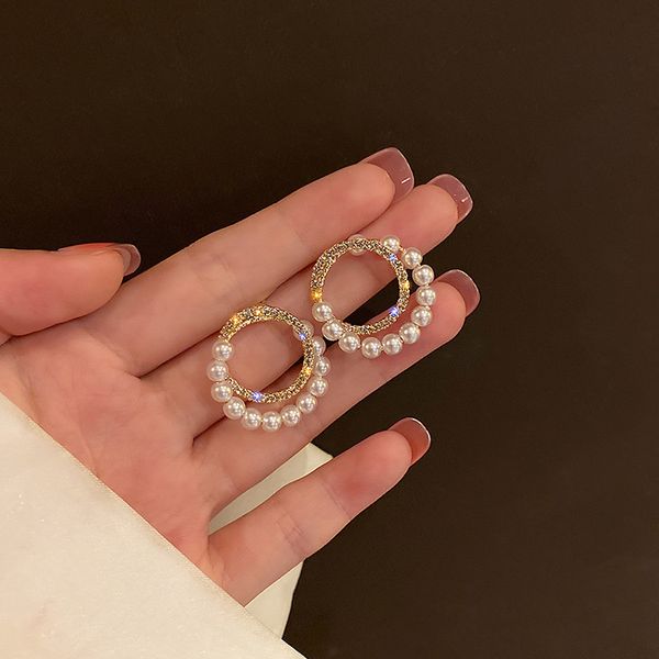 925 silver needle pearl ring earrings korean graceful online influencer geometric earrings internet celebrity minimalist frosty style earrin, Golden
925 silver needle pearl ring earrings korean graceful online influencer geometric earrings internet celebrity minimalist frosty style earrin, Golden