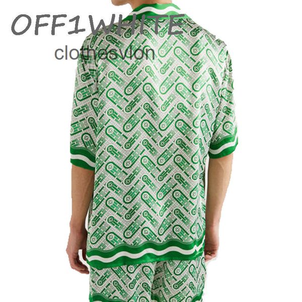 mens casablanca designer clothes correct version casablancas grassland green printed men's and women's loose british silk shirt, White;black
mens casablanca designer clothes correct version casablancas grassland green printed men's and women's loose british silk shirt, White;black
