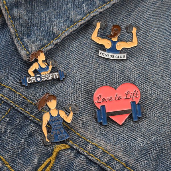 cute barbell enamel pins creative fitness brooches 4pcs /set letter brooch for girls cartoon character shirt badge jewelry gift bag accessor, Gray
cute barbell enamel pins creative fitness brooches 4pcs /set letter brooch for girls cartoon character shirt badge jewelry gift bag accessor, Gray