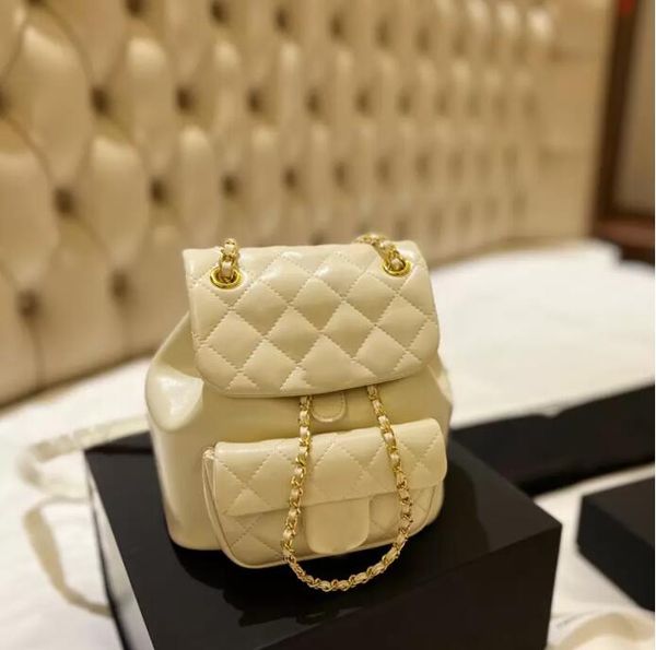tz 2022 france womens vinatge white classic mini flap backpack bags real leather gold metal hardware chain bucket drawstring purse outdoor s
tz 2022 france womens vinatge white classic mini flap backpack bags real leather gold metal hardware chain bucket drawstring purse outdoor s