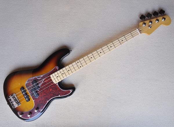 4 strings tobacco sunburst electric bass guitar with maple fingerboard
4 strings tobacco sunburst electric bass guitar with maple fingerboard